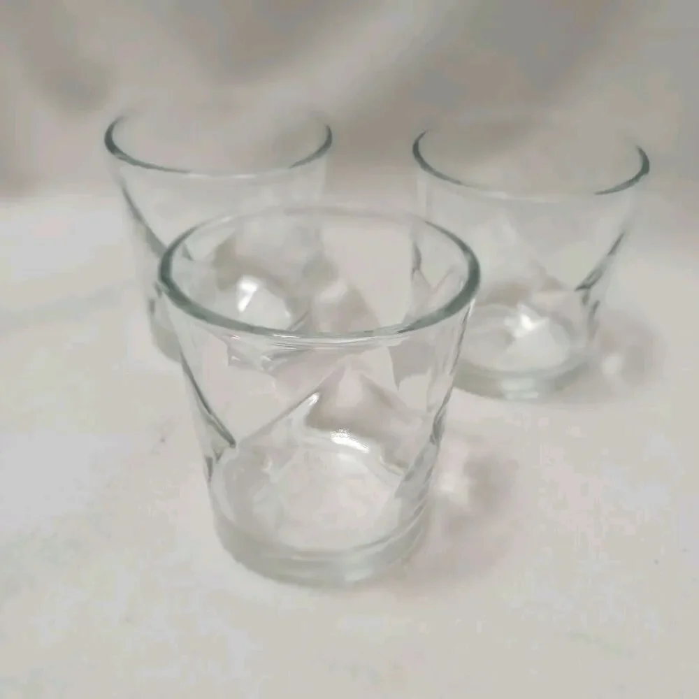 3 Vintage DOUBLE DUTCH Low ball Whiskey Glasses Diamond DD Classy Luxury Collect